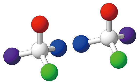 カイラル分子の図