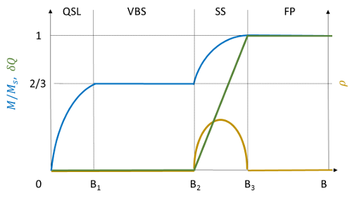Figure showing phase diagram and of quantum spin ice under the [111] magnetic field