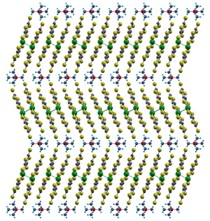 Image of the structure of organic conductor