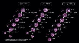 Image of decay chain of element 113