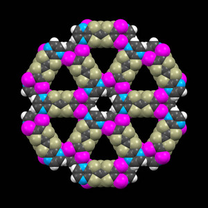 Image of the hexagonal lattice structure in DIPSe crystal