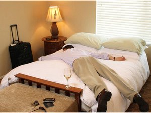 Image of a man lying the bed