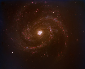 Image of a supernova in Spiral Galaxy M100