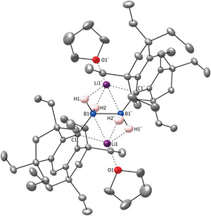 Image of the dilithium diborane(6) dianion