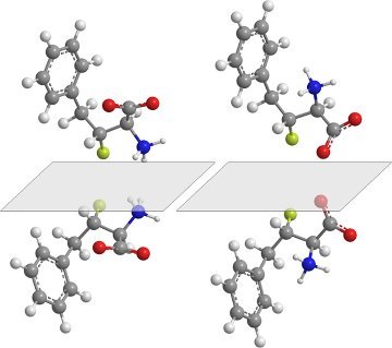 Image of stereoisomers of the fluorinated amino acid derivative