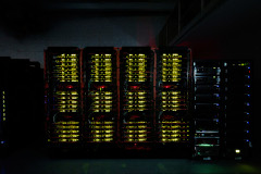 photo showing the MDGRAPE-4A supercomputer