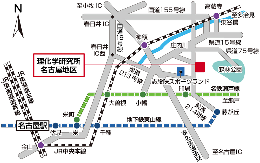 名古屋地区周辺地図の画像
