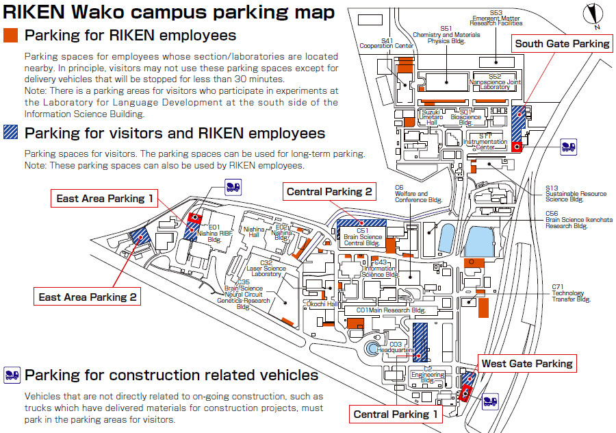 Image of Wako Campus Parking Map