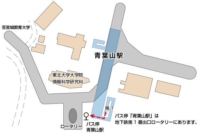 青葉山駅周辺拡大図の画像
