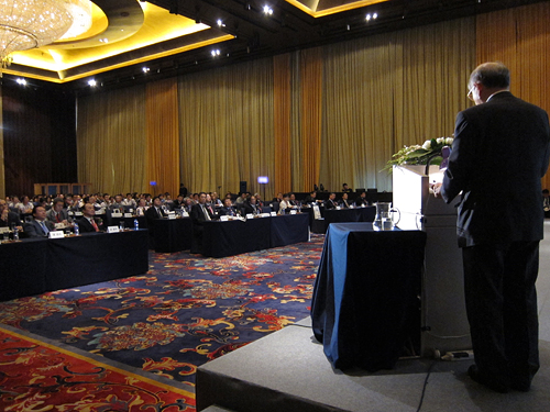 Image of President Noyori at the opening ceremony