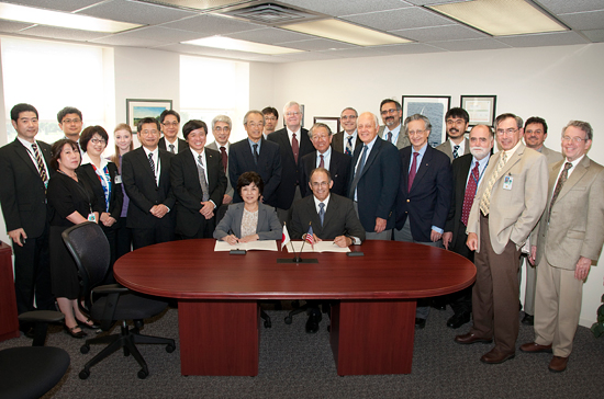 Group photo of the signing ceremony