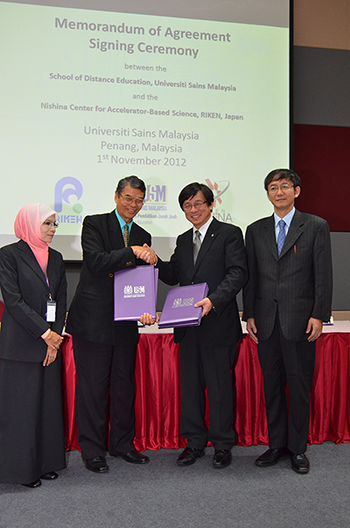 Signing of the MOA on the collaboration between RIKEN Nishina Center and Universiti Sains Malaysia (USM)
