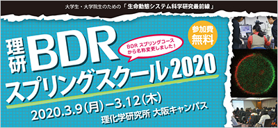 BDRスプリングスクール2020、2020年3月9日（月）から12日（木）