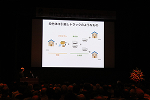「染色体のつくりかた:ゲノムDNAはどのように折りたたまれているのか?」講演の写真