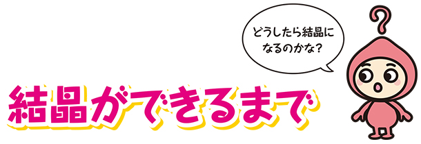 結晶ができるまで「どうしたら結晶になるのかな？」