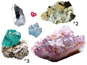 鉱石など結晶の写真