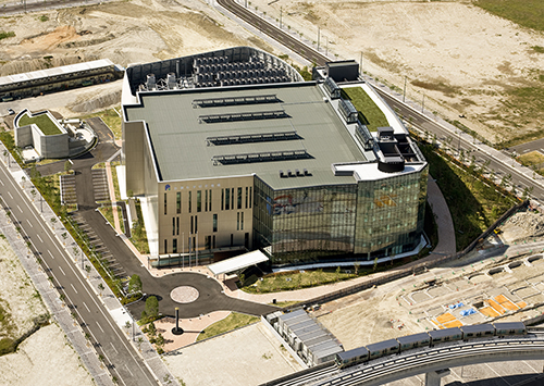 Aerial view of the Advanced Institute for Computer Science (AICS)