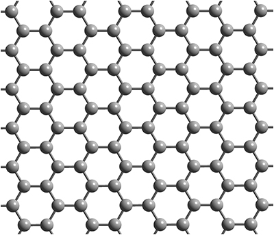 グラフェンの分子モデルの図