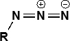 アルキル、またはアリールアジドの図