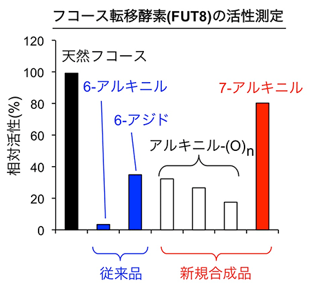 フコース糖鎖合成酵素（FUT8）の活性測定の図