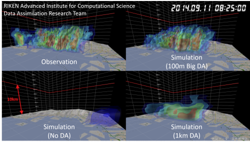 real and simulated thunder clouds