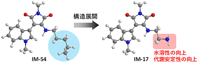 IM-54からIM-17への構造改変の図