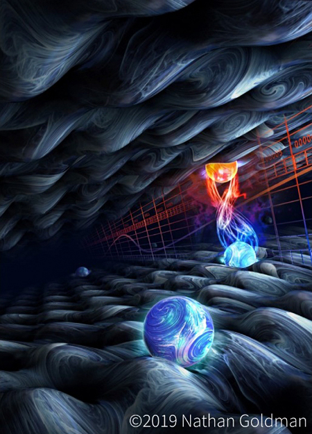 トポロジカル物質中での量子化されたエネルギー吸収のイメージ図の画像