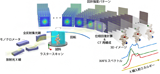 3次元硬X線スペクトロタイコグラフィ(3D-HXSP)法の概念図の画像