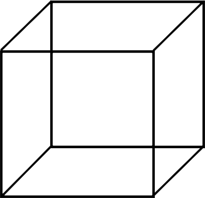 Bistable necker cube