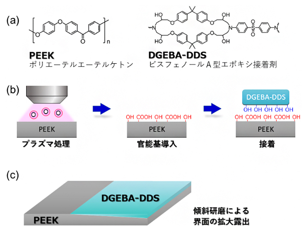 接着界面分析のための準備の図