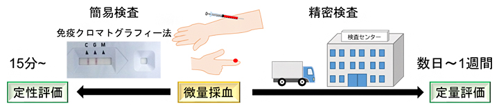 現在の新型コロナウイルス抗体の検査法の図