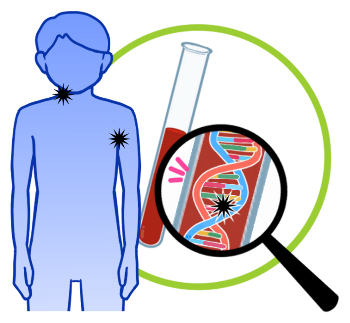悪性リンパ腫の個別化ゲノム医療の図