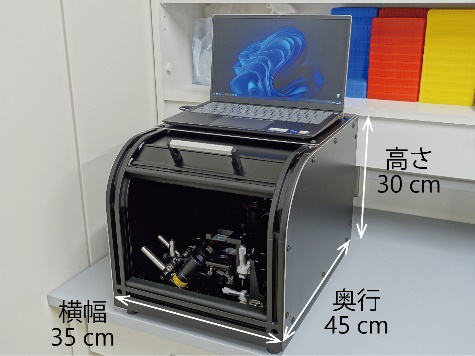 横幅35cm×奥行45cm×高さ30cmのCOWFISHの外観写真