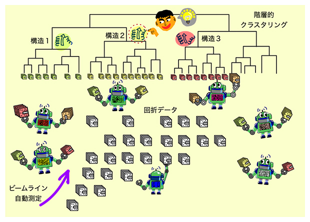 階層的クラスタリング（HC）による多型抽出のイメージ図