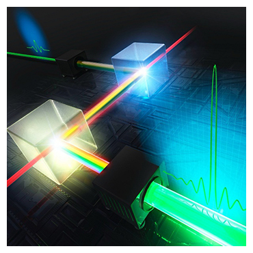 シングルサイクルレーザー光の増幅イメージの図