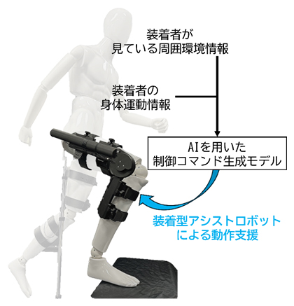 装着型運動アシストロボットのAI駆動型制御手法を開発～動作と周囲環境情報に基づくヒトの動作支援～