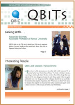Cover image of the QBiC newsletter