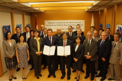 Group photo taken at the signing ceremony