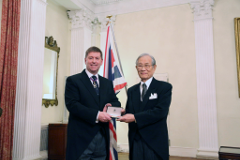 Image of President Matsumoto at the ceremony