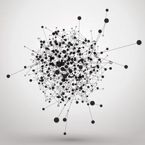 Image of the complex web of molecular structures