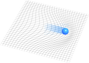 Image of a polaron and gridlines