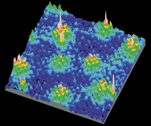 Image of electrons scattering