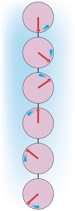 Image showing the chain of spins