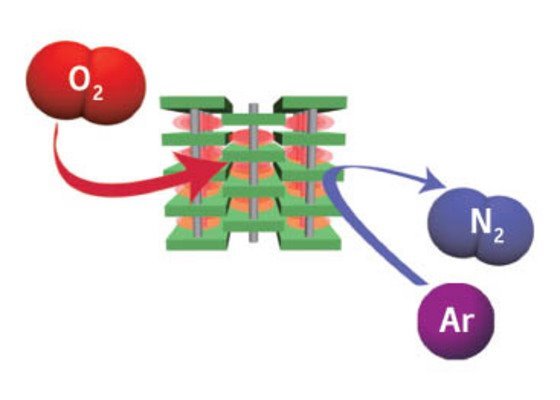 Image of selective gas adsorption of flexible PCPs