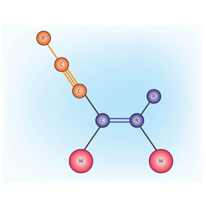 Schematic of catalyst with metal centers