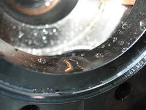 Image of liquid in a vacuum chamber