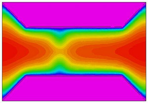 Image of the electrostatic potential on liquid helium