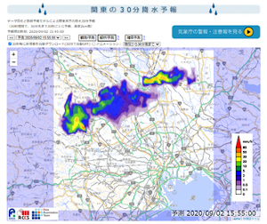 Photo of the RIKEN weather site