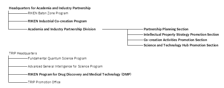 Organization chart after the change