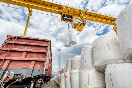 Image showing nitrogen fertilizer on a ship